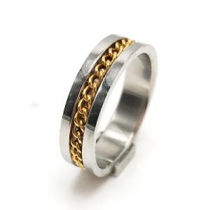 High Quantity Stainless Steel Jewelry Finger Man Chain Ring