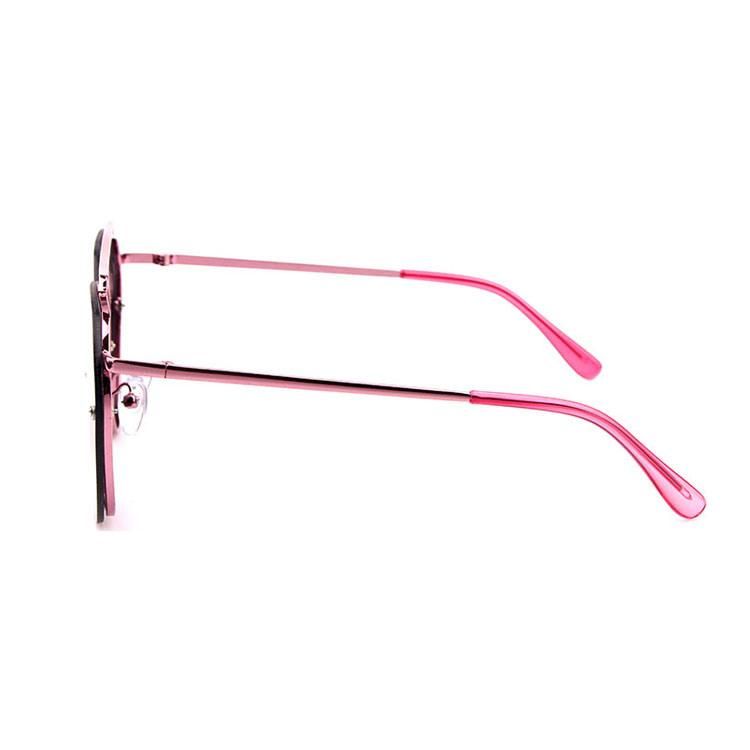 Round Shape with Bar Pink Tip Children Sunglass