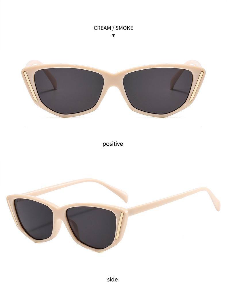 Women Lady Cheap Wholesale Sun Glasses UV400 Lenses Colorful Shades Cat Eye Frame Trendy Fashion Sunglasses