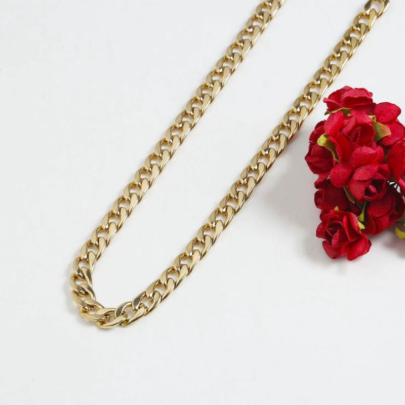 Manufacturer Custom High Quality Fashion Jewellery Cheap Stainless Steel 18K Gold Plated Thick Chain Wholesale Customs Necklace Jewelry for Women Men Unisex