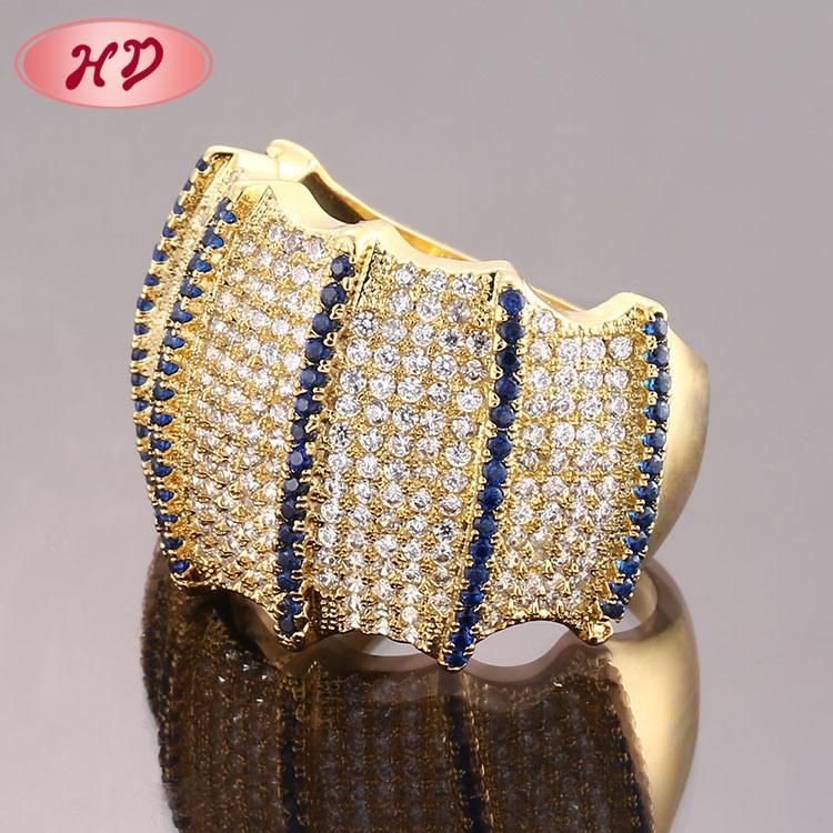 18K Gold Plated Fashion Jewelry Wedding Engagement Stainless Steel Silver Man Finger Rings Design