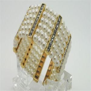 2014 Factory Outlet Fashion Jewelry Classical Crystal Pearl New Bangle Jewellry (B14A04383B3S0019)