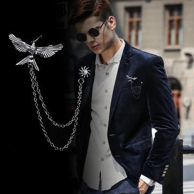 Suit Brooch Eagle Brooch Tassel Dress Accessories Collar Pin Both Men and Women