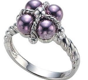 Stainless Steel Ring with Pearl (PZ8423)