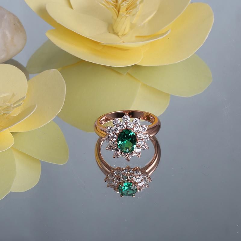 925 Silver Fashion Accessories Fashion Jewelry Hip Hop Jewellery Flower Shape Big CZ Moissanite Ring
