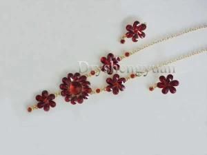 Claret Flower Fashion Necklace (QSY-N91)