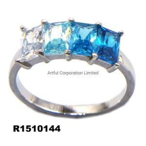 2002 New Style Pure Blue Silver Ring