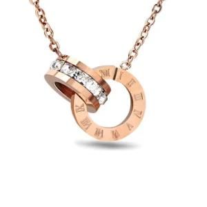 Bling Jewelry Pendant Women Rose Gold Diamond Necklace