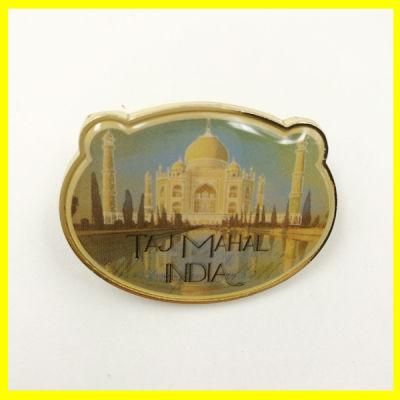 Gold Plated Lapel Pin with Taj Mahal India