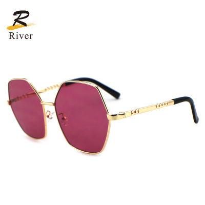 New Hexagon Metal Frame Wholesale Women Sunglasses