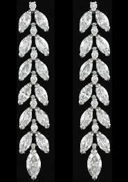 Wedding Leaf CZ Earring Jewelry, Elegant CZ Earring Jewelry, Wedding CZ Earring Jewelry