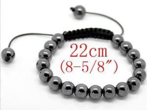 Black Hematite Beads with Black Braiding Adjustable Bracelets Fits Shamballa