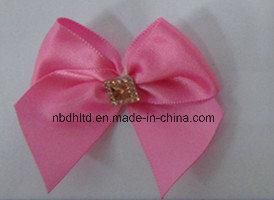 1&quot;-25mm Satin Hair Ribbon Bow12 with Diamond