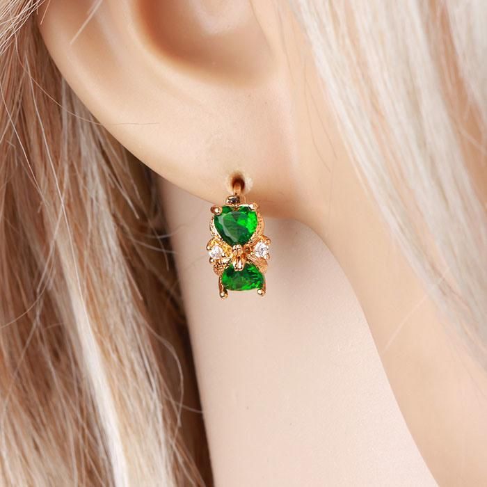 New Fashion Unique Design 18K Gold Plated Alloy Wedding Earring Wholesale Ear Drop