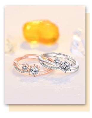 Fashion Jewelry Pave Cubic Zirconia Korea Style Small Design Ring