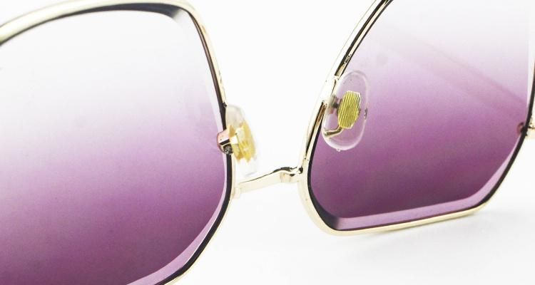 Hot Sale Custom Logo Stock Trimmed Metal Frame Women Sunglasses