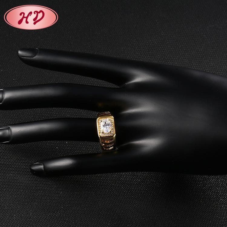 18K 14K Gold Plated Wedding Fashion Engagement Jewelry Stainless Steel Silver Finger Man Rings Design