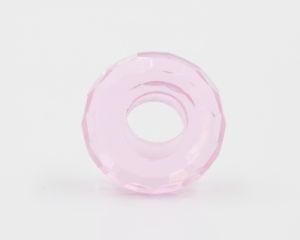 Faceted Murano Glass Beads for Fashion Silver Jewelry Bracelet-Pink