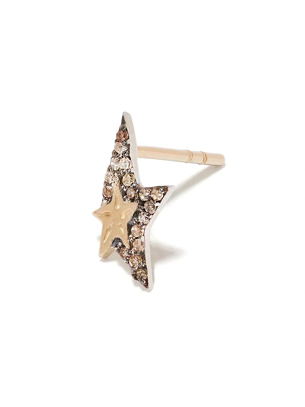 Fashion Pentagram with Diamond Earrings Jewelry
