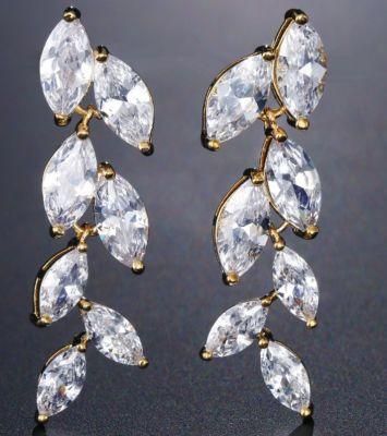 Bridal Wedding CZ Earring Jewelry for Brides. Bridesmaid Earring