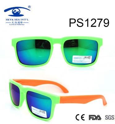 Custom Made Double Color Colorful Kid Plastic Sunglasses (PS1279)