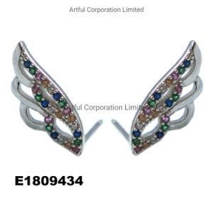 New Design Multi-Color Silver Earring