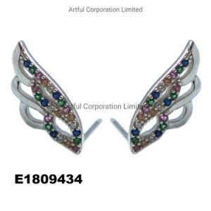 New Design Multi-Color Silver Earring