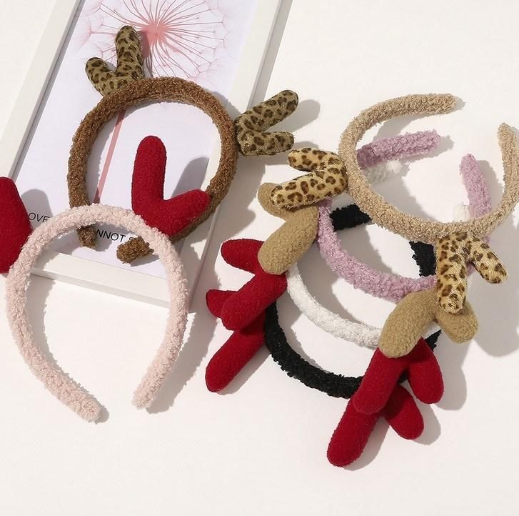 Autumn and Winter Hot Sale Plush Antler Hair Band Headband