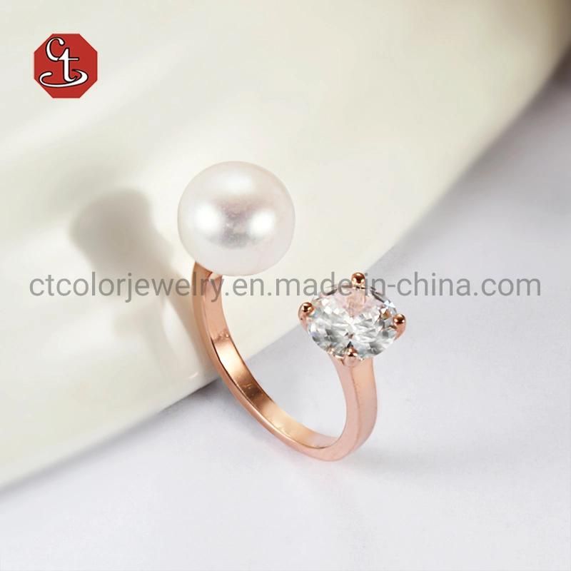 Fresh water Pearls 925 Sterling Silver Finger Rings Jewelry