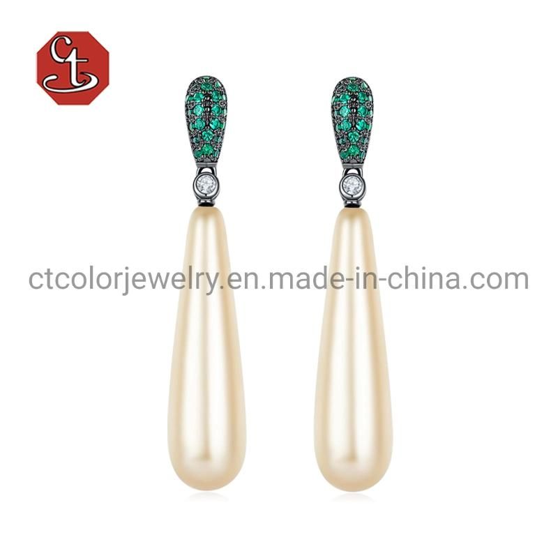 925 Sterling Silver Earring Jewelry Pearl Drop Silver Earrings