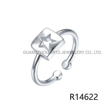 Sweet Hollow Star Shiny 925 Sterling Silver Finger Ring