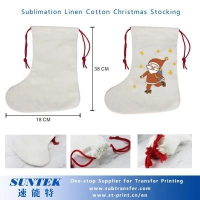 Sublimation Linen Christmas Socks/Bags Are Hot Sellers