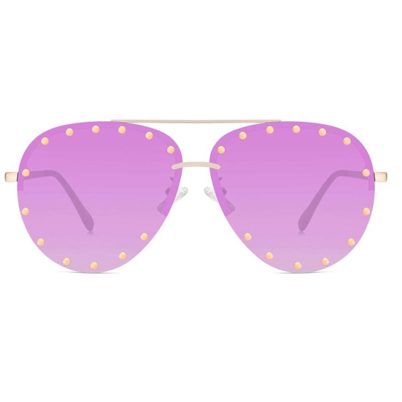 Retro Vintage Rivet Women Sunglasses Low MOQ Ready Goods