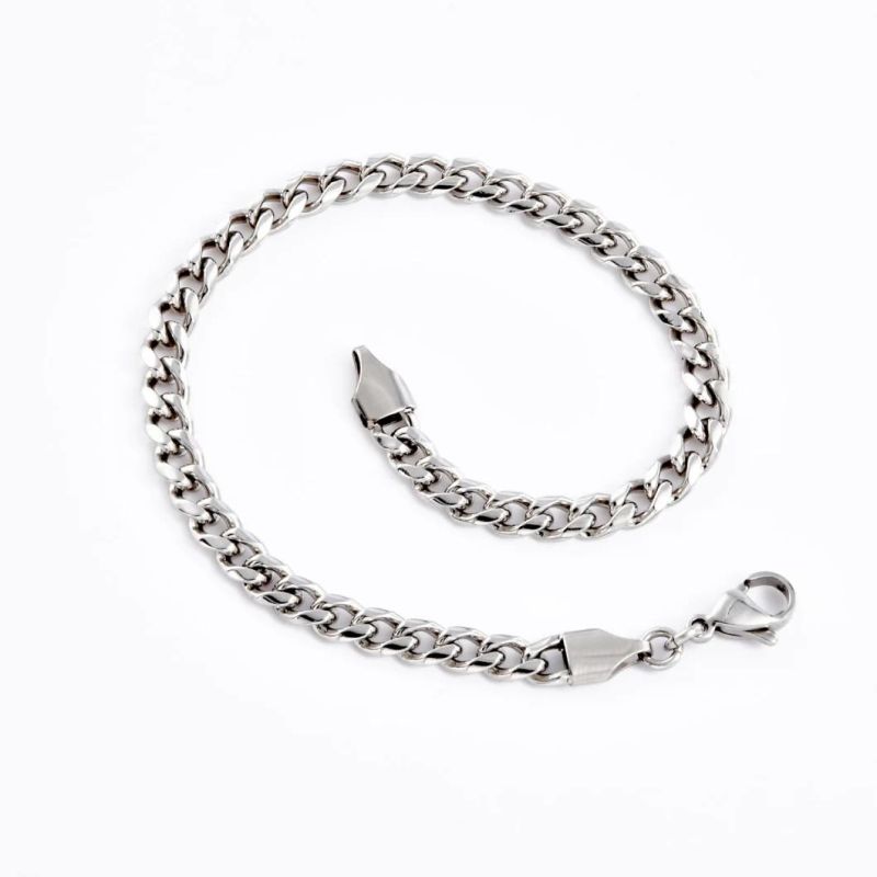 Popular Mens Jewelry Accessories Fashion Jewellery 316L Stainless Steel Cuban Chain Bracelet Necklace