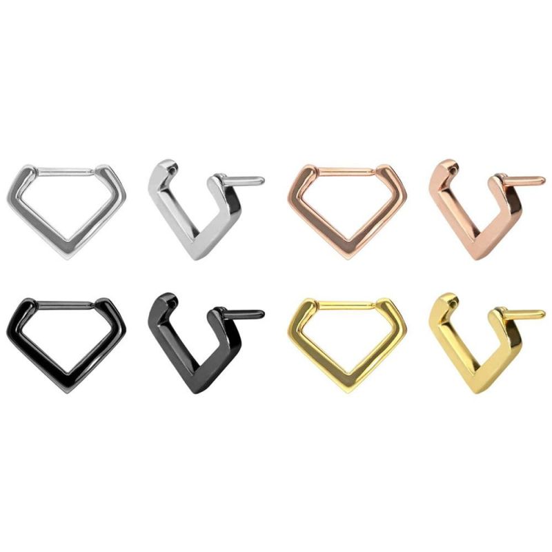 Surgical Stainless Steel Jewelry Septum Ring Nose Ring Earring Body Piercing Jewelry V Shape