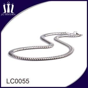 Fancy Electroplating Silver Plated Chain Necklace for Men Jewelry