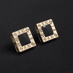 Square Gold Letter Fashion Crystal Earring