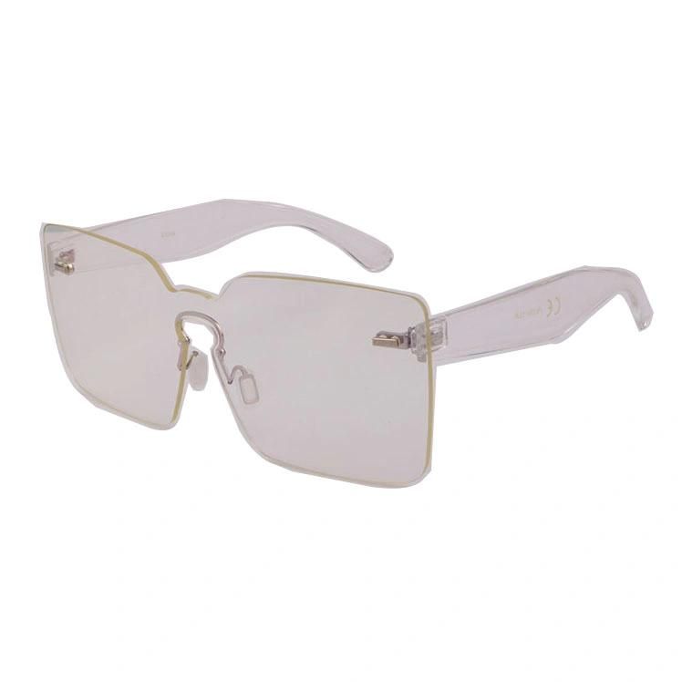 2018 Rectangle Shape Fashion Sunglasses with One Piece Lens