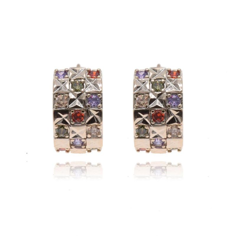 18K Gold Plated High-End Ladies Earrings Fashion Zircon Earrings