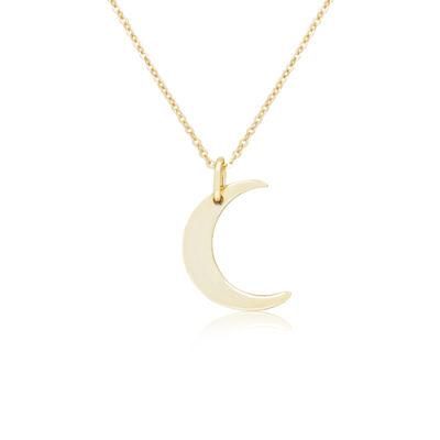 Half Moon Star Pendant Gold Vermeil Silver Jewelry Necklace