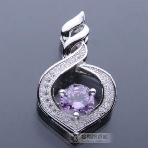 925 Sterling Silver Brand New Pendant with Amethyst Stone