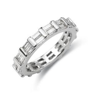 Top Selling New Baguette Setting CZ Stone Engagement Ring