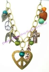 Ladies and Women Fashion Necklace with Animal and Cross Pendants