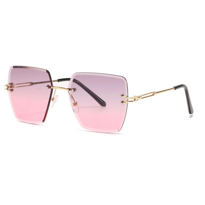 2020 No MOQ Colorful August Frameless Metal Fashion Sunglasses