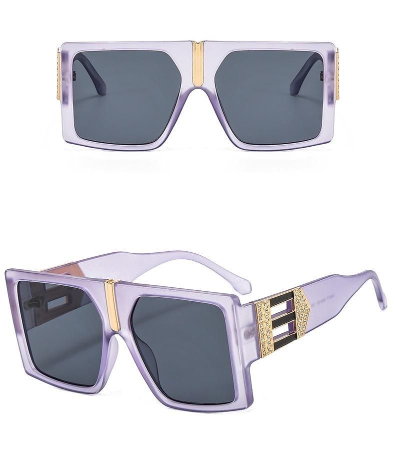 Oversized Frame Men′s Sunglasses Outdoor Personality Diamond Sunglasses Wholesale