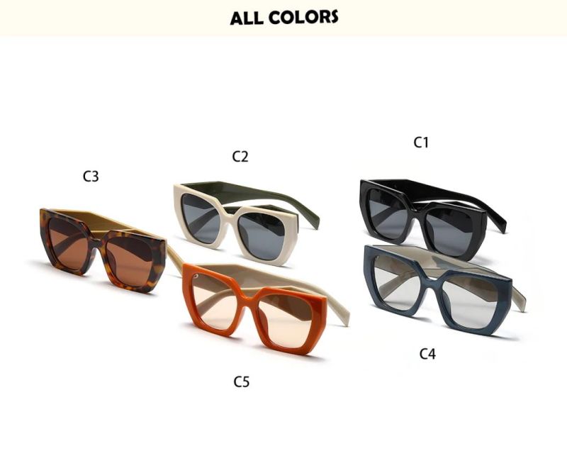 2022 Fashion Women Sunglasses Oversize Sunglasses Black Square Sunglasses