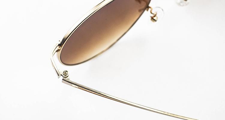 Minimalist Design Round Metal Frame Women Ready Sunglasses