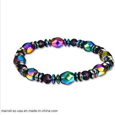 Beads Hematite Stone Therapy Health Care Women Jewelry Magnetic Bracelet