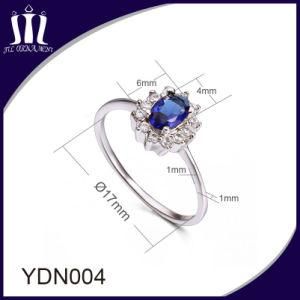 925 Silver Bridal Sapphire Wedding Ring