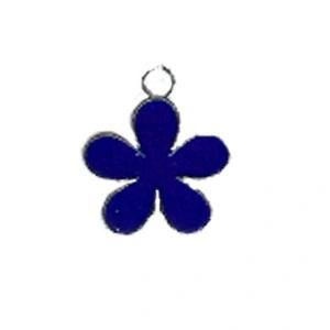 Metal Blue Flower Shaped Pendant (PD092)